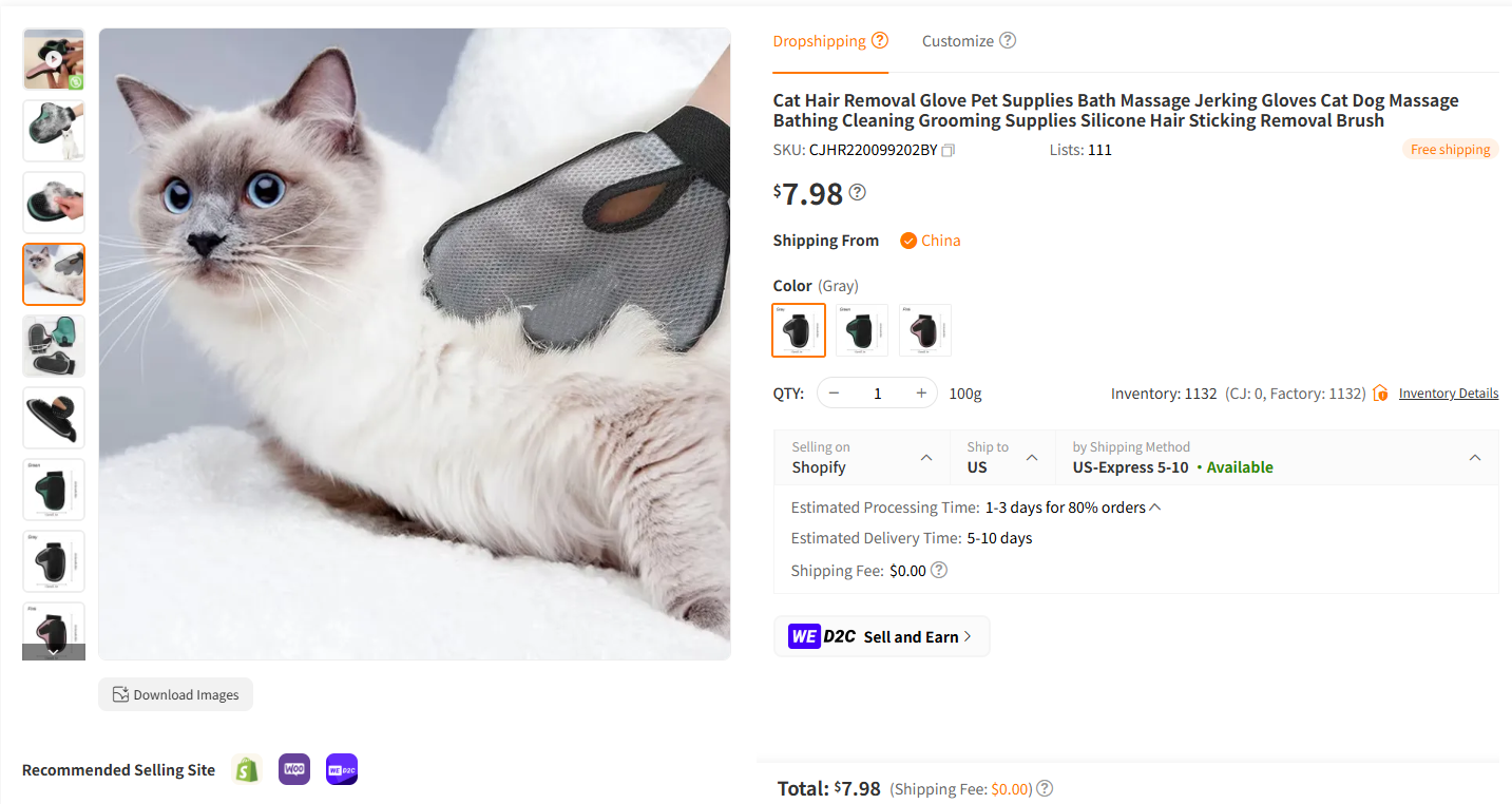 Pet Hair Removal Gloves